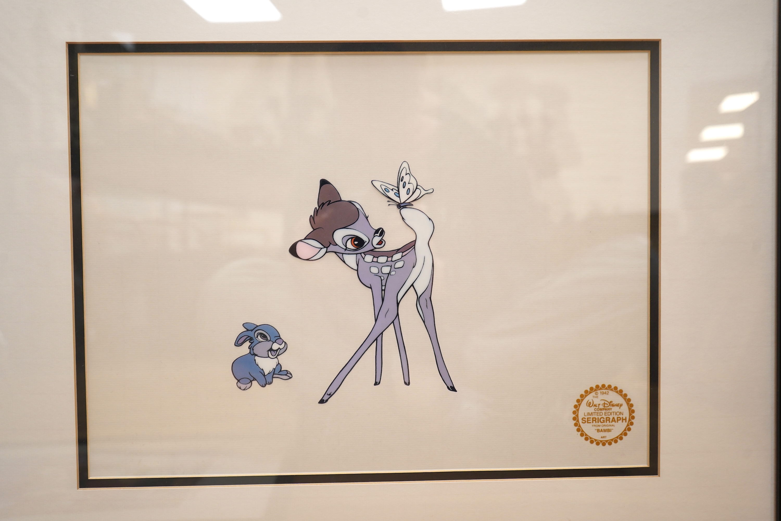 Walt Disney, ‘Bambi’, ‘Lady and The Tramp’ and ‘Peter Pan’, three serigraphs to include one limited edition 585/2500, largest 25 x 33cm